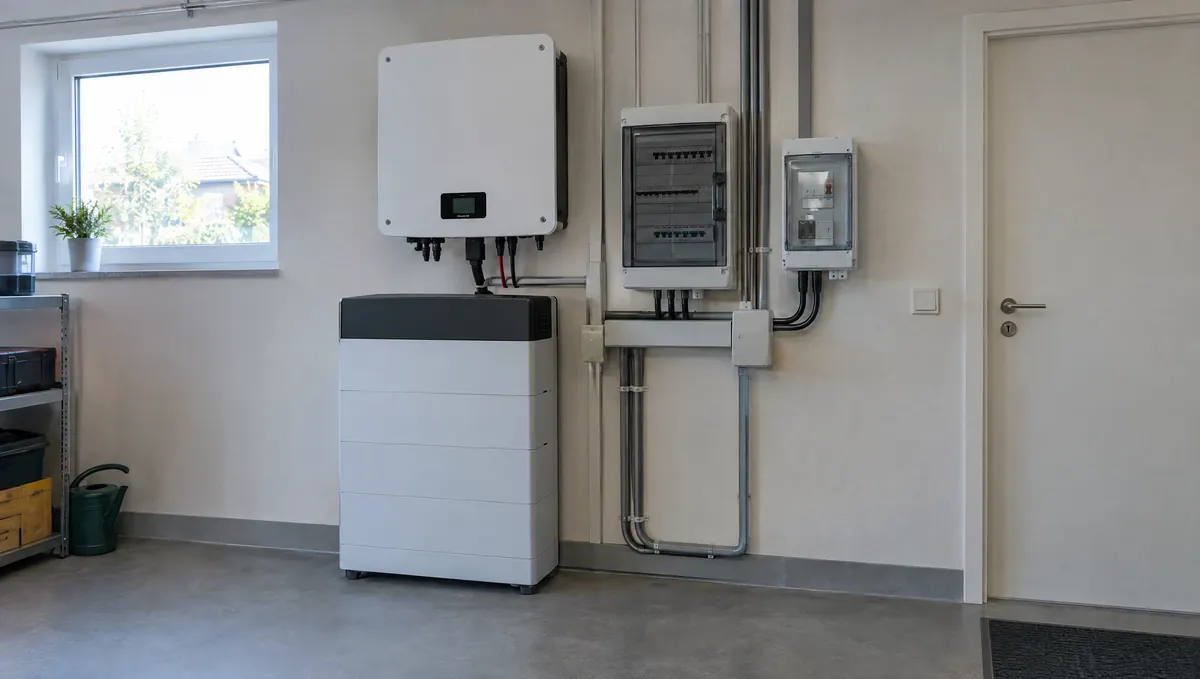 Technikraum mit Wechselrichter, Speicher und Elektroverteilung